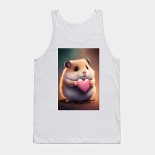 Hamster with Heart Tank Top